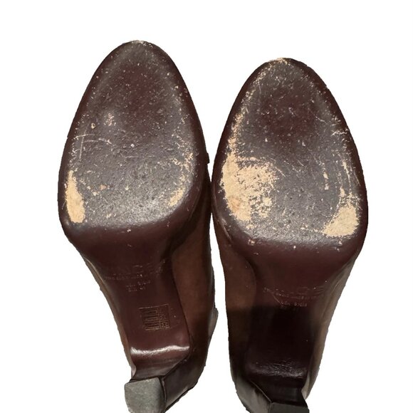 Vince Brown Leather Booties Boots Size 9.5 - Picture 9 of 10